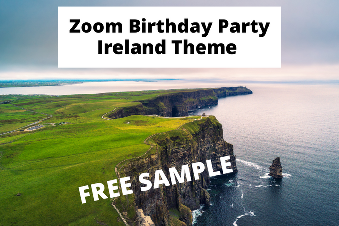FREE SAMPLE - Zoom Birthday Party - Ireland Theme (Digital Guide)
