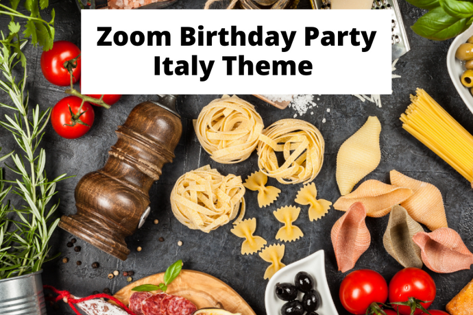 Zoom Birthday Party - Italy Theme (Digital Guide)